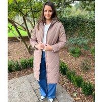 Mocha Freyla Quilted Coat Size 18