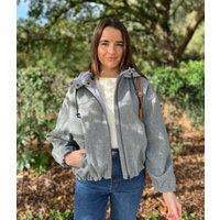 Grey Bomber Jacket Size 16/18
