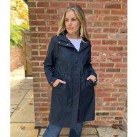 Navy Hooded Showerproof Raincoat Size 20/22