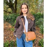 Chocolate Brown Casual Collared Jacket Size 16/18