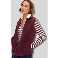 Burgundy Borg Fleece Gilet Size 16/18