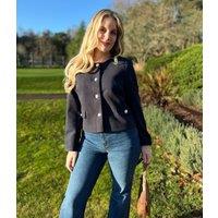 Navy Smart Buttoned Jacket Size 20