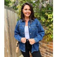 Dark Indigo Denim Shacket Size 6/8