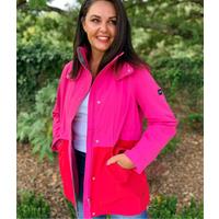 Pink & Red Right as Rain Waterproof Coat Size 8