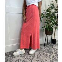 Coral Jersey Midaxi Skirt Size 20