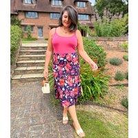 Floral Printed A Line Midi Skirt Size 18