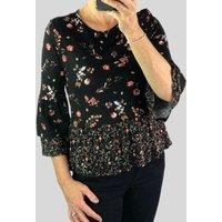 Flute Sleeve Floral Top Size 6