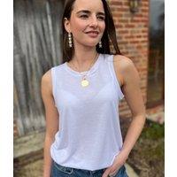 White Relaxed Fit Sleeveless Top Size 8