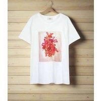 White Bouquet Print T Shirt Size 8/10
