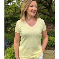 Yellow Fine Stripe Cotton Slub Tee Size 6