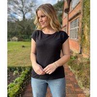 Black Essential Cap Sleeve Tee Size 10