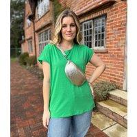 Green Essential Cap Sleeve Tee Size 20