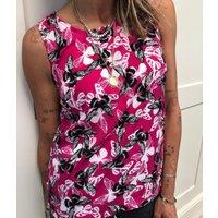 Pink Butterfly Sleeveless Top Size 8