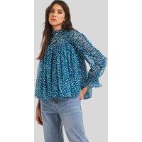 French Connection Mosaic Blue Billi Top Size 14