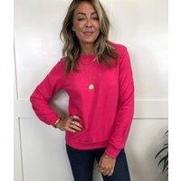 Hot Pink Cotton Rich Crew Neck Sweatshirt Size 6