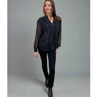 Black Sequined Sparkle Top Size 16/18