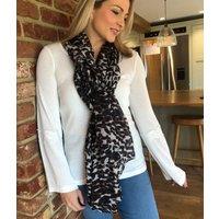 Ivory Top & Leopard Print Scarf Set Size 6