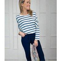 Blue Sparkle Stripe Top