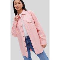 Pink Relaxed Denim Shirt Size 8