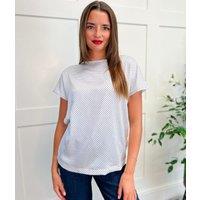 Polka Dot Satin Front Top Size 18