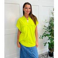 Lime Jersey Collared Shirt Size 10