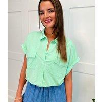 Green Jersey Collared Shirt Size 12