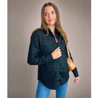 Black Lightweight Denim Shirt Size 18