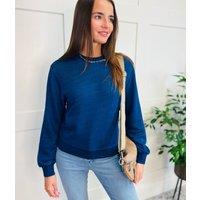 Blue Round Neck Sweatshirt Size 8/10