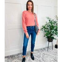 Salmon Pink Round Neck Sweatshirt Size 6/8