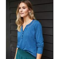 Teal Jersey Button Detail Tee Size 10