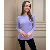 Lilac Slim Fit Long Sleeve Top Size 16