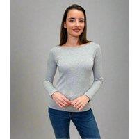 Grey Plain Long Sleeve Top Size 22/24