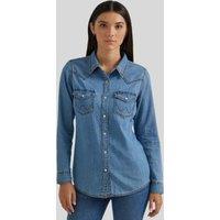 Mid Blue Single Stitch Denim Shirt Size 18/20