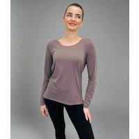 Chocolate Long Sleeve Good Move Active Top Size 18