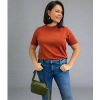 Burnt Orange Premium Cotton Rich T Shirt Size 12