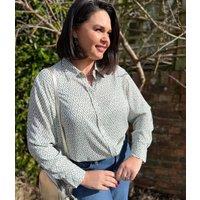 Green Aztec Print Becca Shirt Size 22