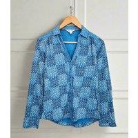 Blue Patchwork Print Annie Jersey Shirt Size 22