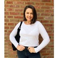 White Long Sleeve Cotton Top Size 16