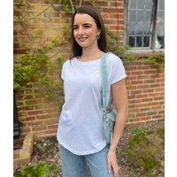 White Cap Sleeve Cotton T Shirt Size 18