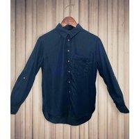 Navy Denim Lyocell Shirt Size 12/14