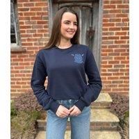 Navy Salcombe Embroidered Crew Neck Sweatshirt Size 8/10