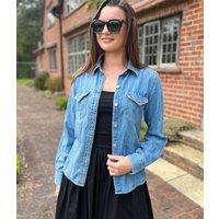 Blue Denim Soft Cotton Shirt Size 8