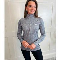Grey Under Armour 1/2 Zip Tech Top Size 8/10
