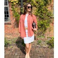 Ex Seasalt Sea Path Oversized Striped Poplin Shirt Size 22
