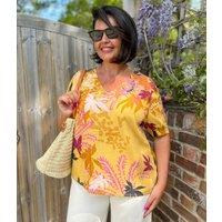 Kate Linen Blend Top Size 12