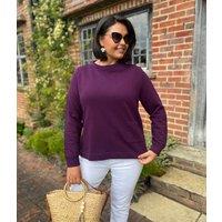 Aubergine Ex Seasalt Rippling Tide Jersey Sweatshirt Size 12
