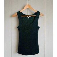 Dark Green Sparkly Ribbed Vest Size 6