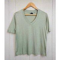 Sage Cotton Modal Slouch V-Neck T-Shirt Size 20/22P