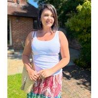 White Cotton Rich Secret Support Vest Top Size 10