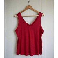 Cerise V Neck Slouch Vest Size 4/6P